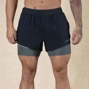 YoungLA Athletic Shorts in Black and Gray